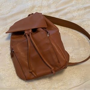 Vintage Real Leather Backpack Purse
